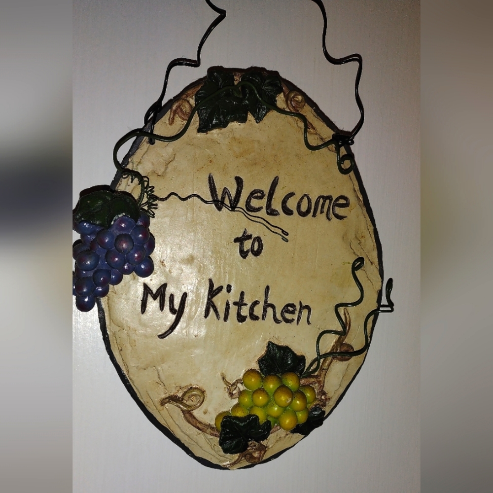 Vintage 3D Resin Bistro kitchen dining room wall art.